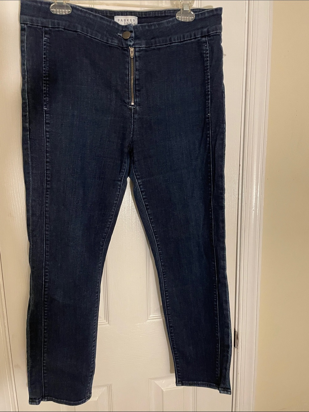 PARKER SMITH LOS ANGELES DARK NAVY STRETCH DENIM STRAIGHT JEANS 16 Girls